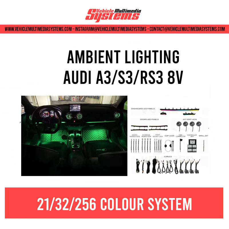 Audi A3/S3/RS3 | 8V | OEM Style Ambient Lighting Kit