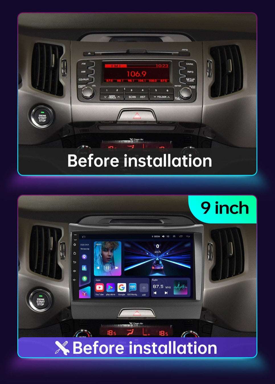 Kia Sportage | 2010-2016 | Android Screen VMS
