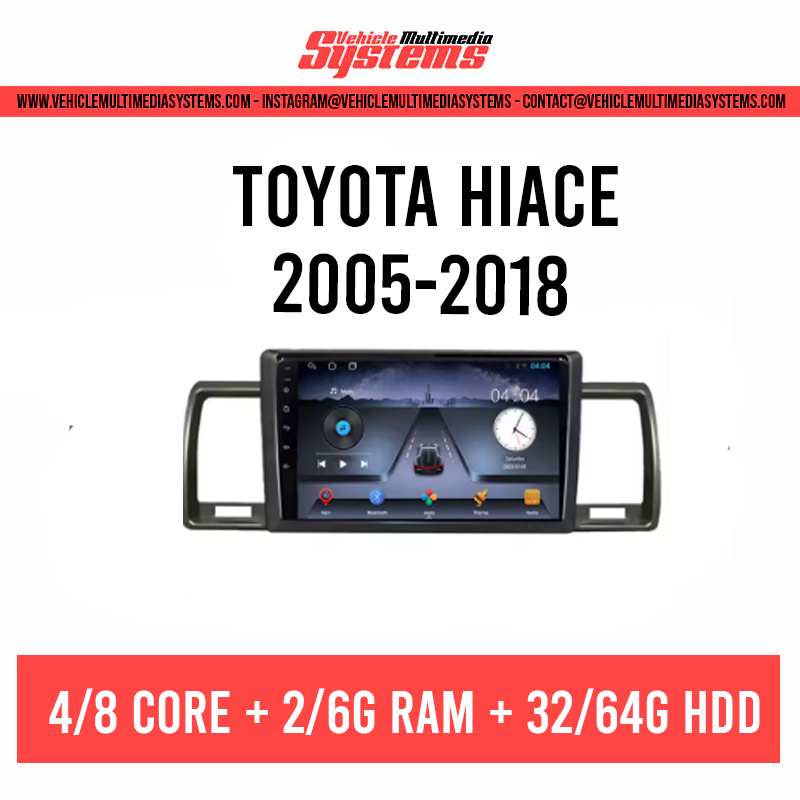 Toyota HiAce | 2005-2018 | Android Screen