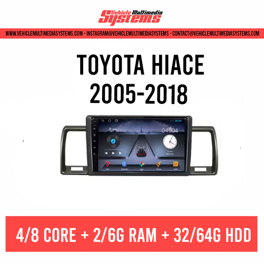 Toyota HiAce | 2005-2018 | Android Screen