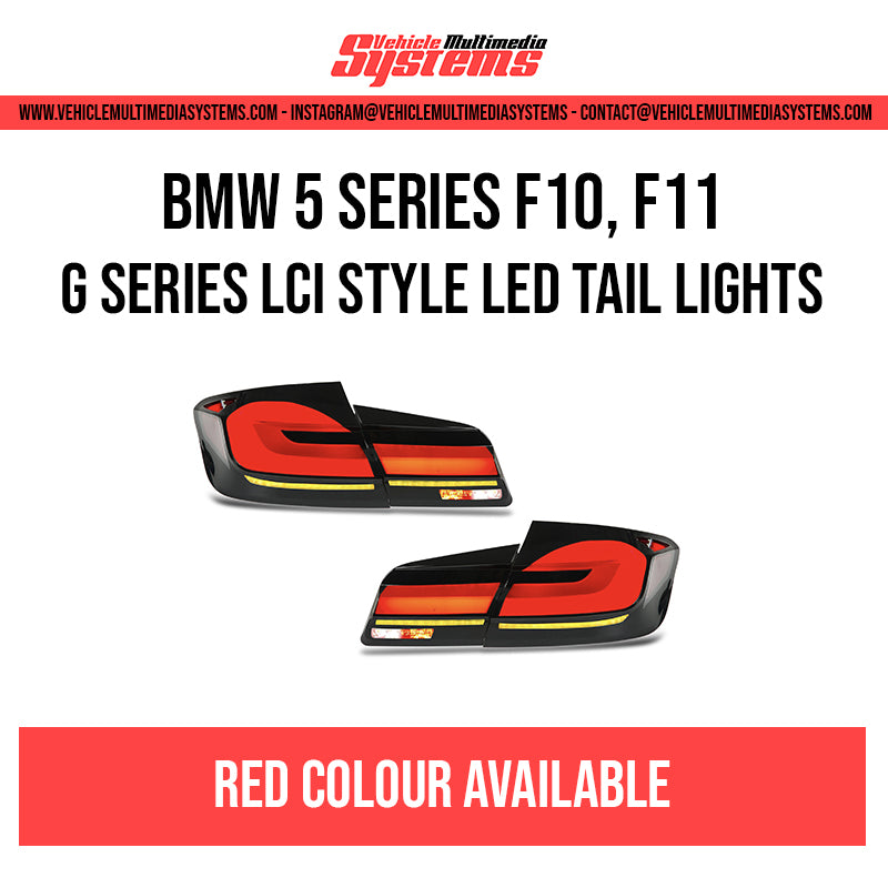 BMW 5 Series F10, F11 | G SERIES LCI STYLE LED TAILLIGHTS Vehicle Multimedia Systems