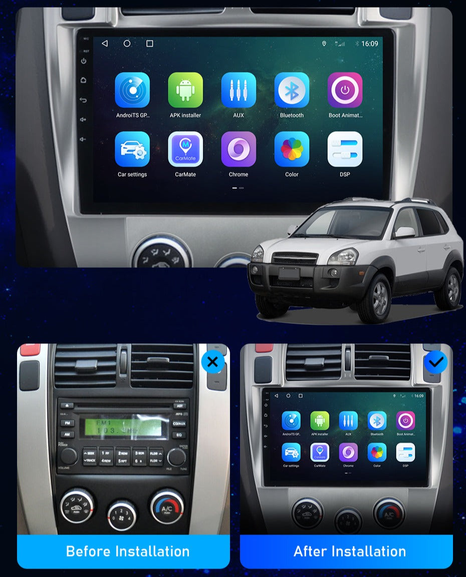Hyundai Tucson | 2004-2009 | Android Screen VMS