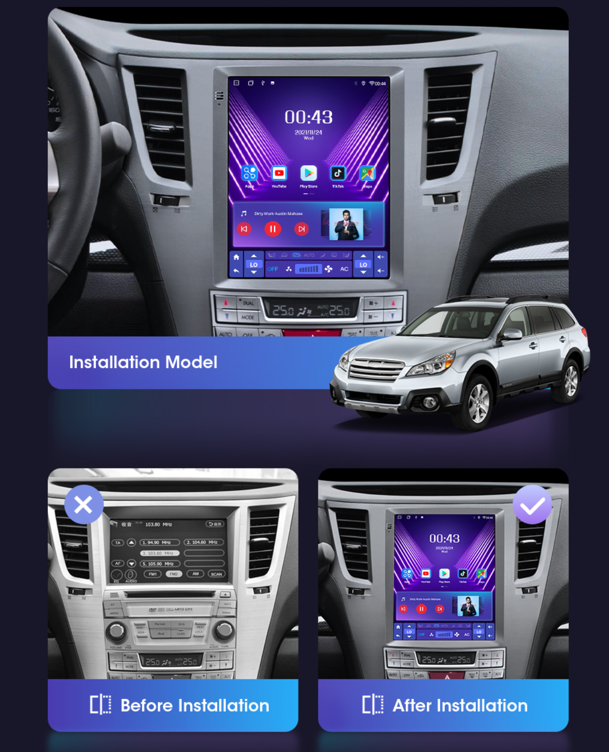 Subaru Outback | 2009-2014 | Android Screen VMS
