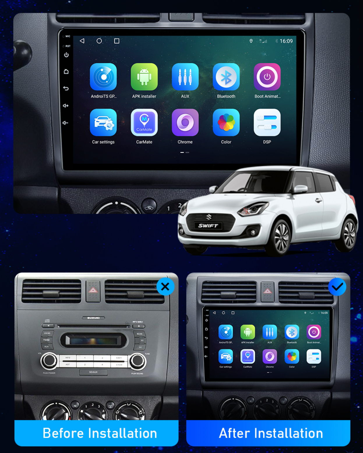 Suzuki Swift | 2003-2010 | Android Screen VMS