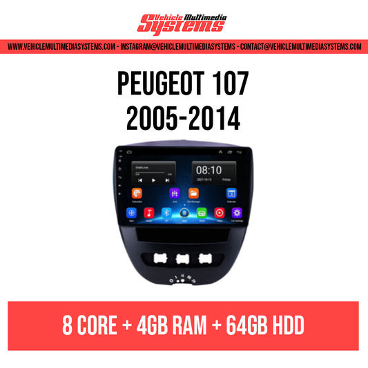 Peugeot 107 | 2005-2014 | Android Screen