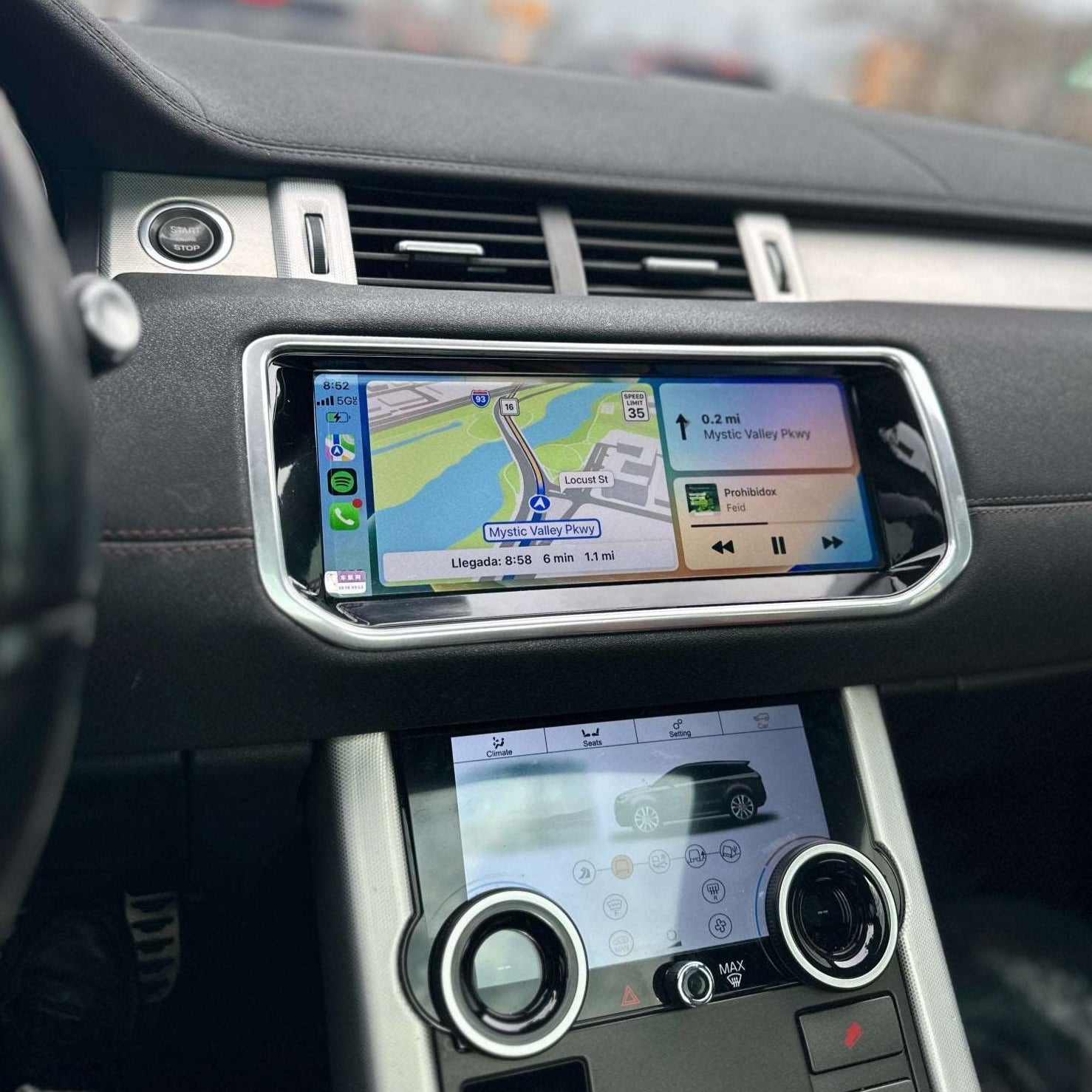 Range Rover Android Screen Land Rover Range Rover Evoque | 2012-2018 | Android Screen + AC Panel ...