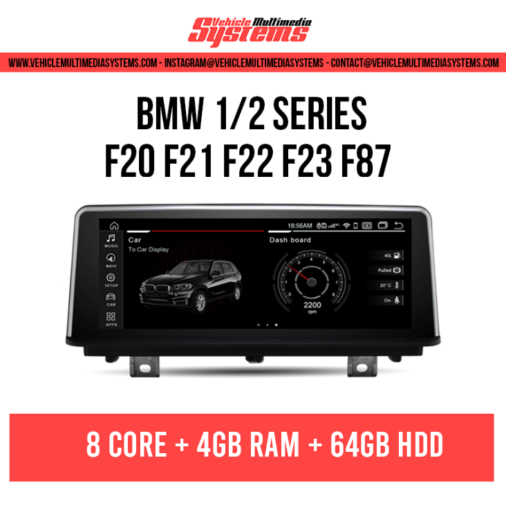 BMW Serie 1 Serie 2 | F20 F21 F22 F23 F87 | Pantalla Android | CIC, NBT, EVO