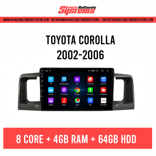Toyota Corolla | 2002-2006 | Android Screen