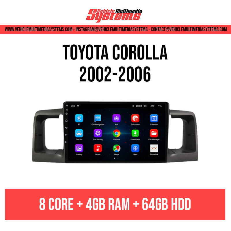 Toyota Corolla | 2002-2006 | Android Screen
