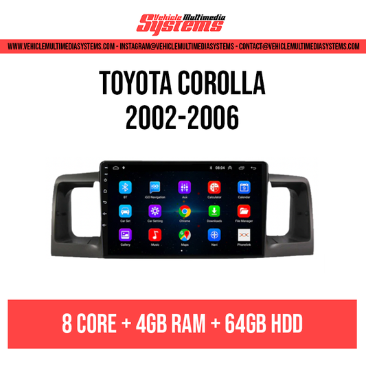 Toyota Corolla | 2002-2006 | Android Screen