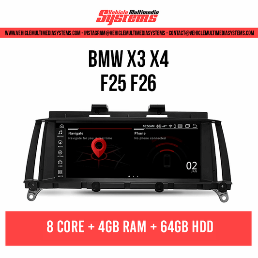 BMW X3 X4 | F25 F26 | Pantalla Android | CIC, NBT, EVO