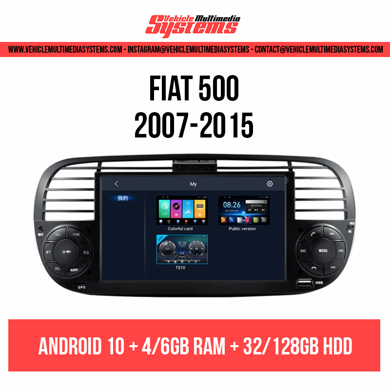 Fiat 500 | 2007-2015 | Android Screen VMS