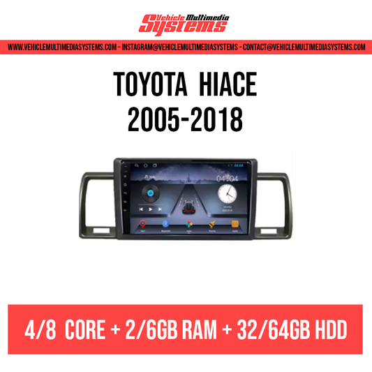 Toyota HiAce | 2005-2018 | Android Screen