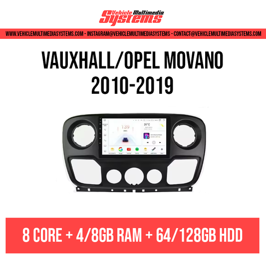 Vauxhall/Opel Movano | 2010-2019 | Android Screen
