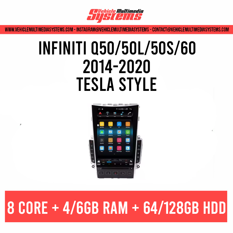 Infiniti Q50/50L/50S/60 | 2014-2020 | Tesla Style | Android Screen