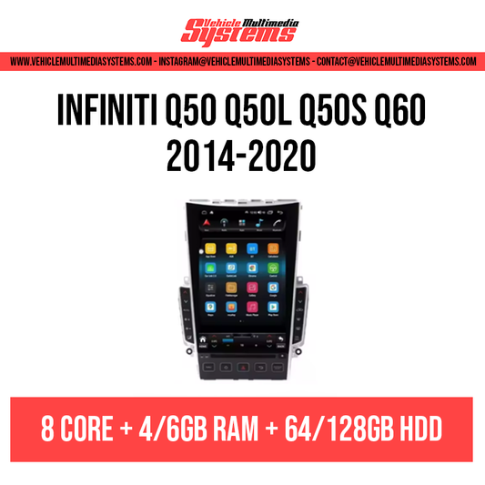 Infiniti Q50/50L/50S/60 | 2014-2020 | Tesla Style | Android Screen