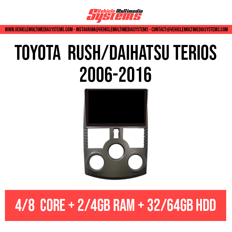 Toyota Rush/Daihatsu Terios | 2006-2016 | Android Screen