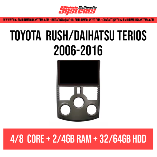 Toyota Rush/Daihatsu Terios | 2006-2016 | Android Screen