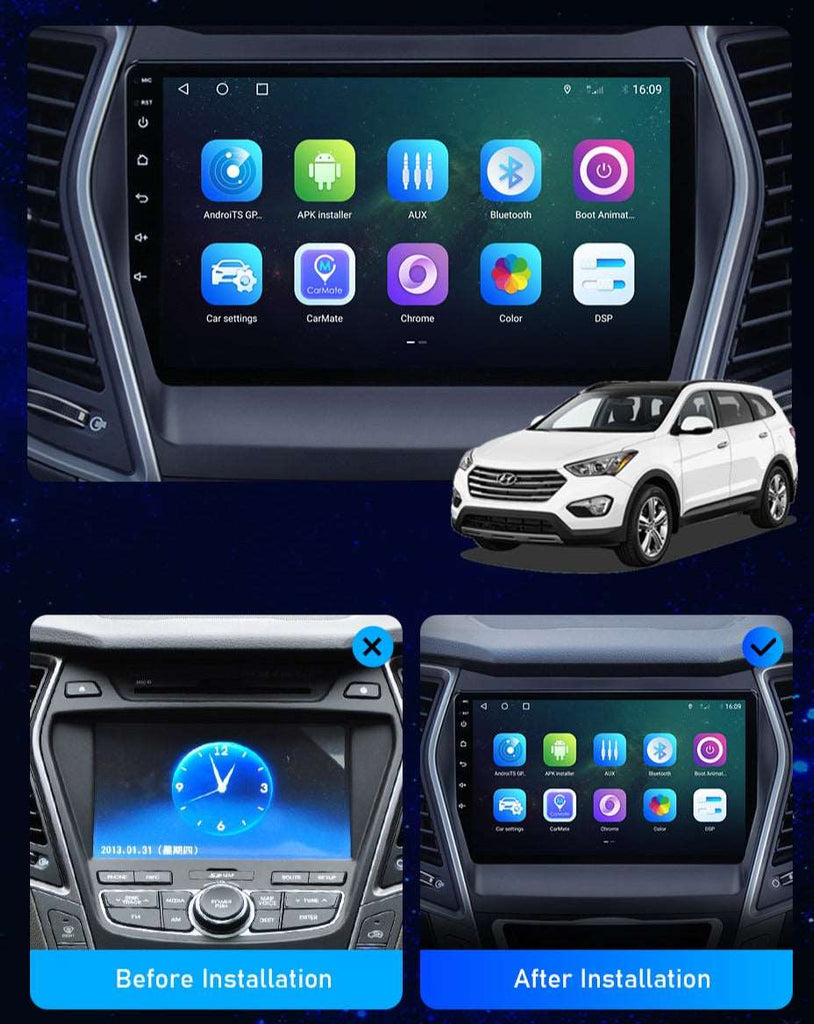 Hyundai Santa Fe | 2013-2017 | Android Screen – Vehicle Multimedia Systems