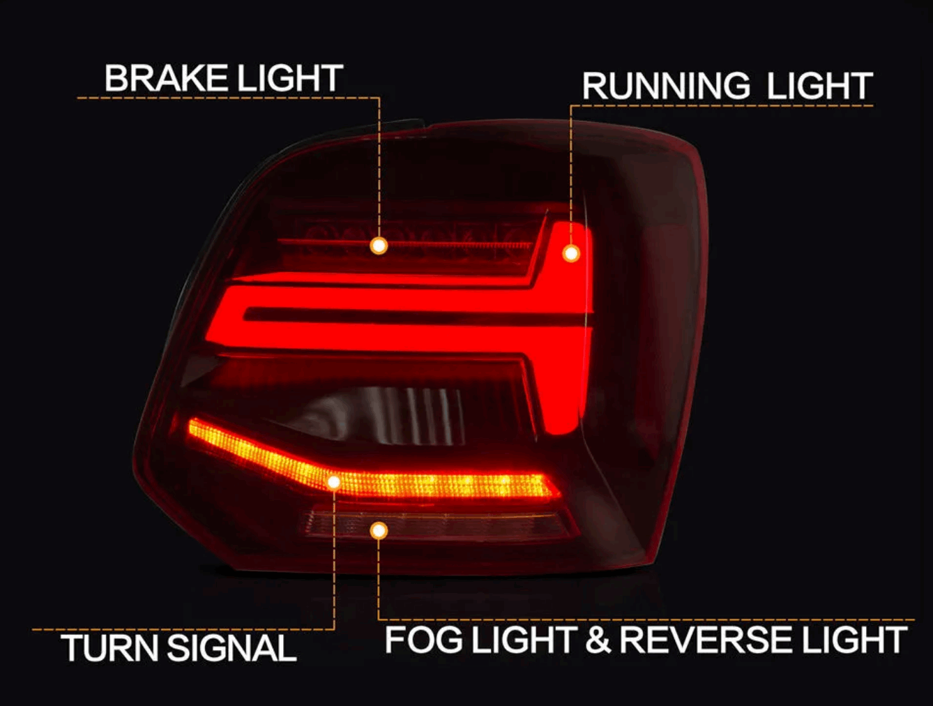 Volkswagen Polo | MK 5 (2009-2017) | LED STYLE TAILLIGHTS