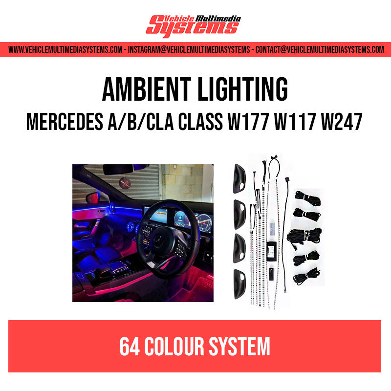 Mercedes-Benz Clase A/B/CLA | W177 W118 W247 | Kit de iluminación ambiental 