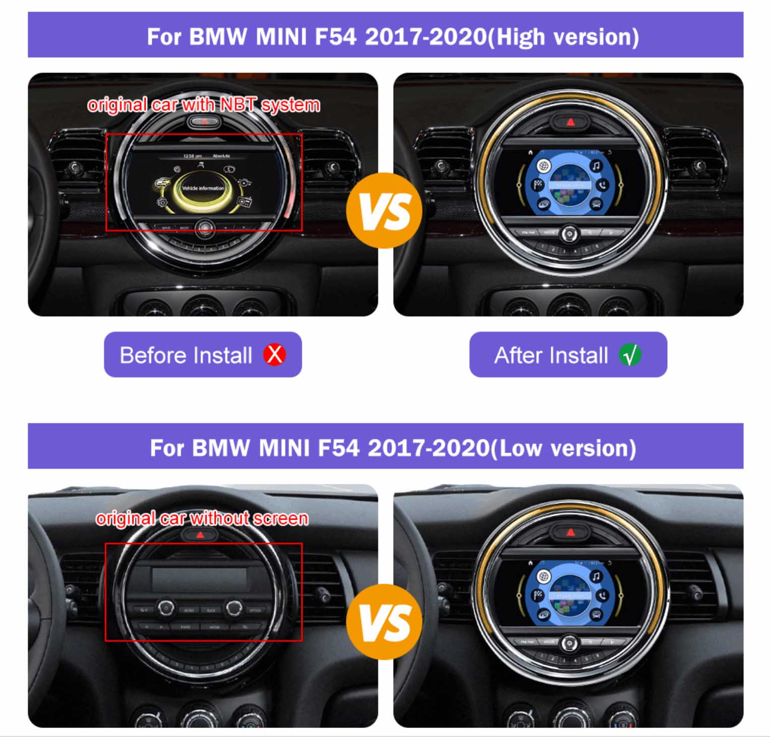 MINI Cooper F54 | 2017-2020 | Android Screen– Vehicle Multimedia Systems