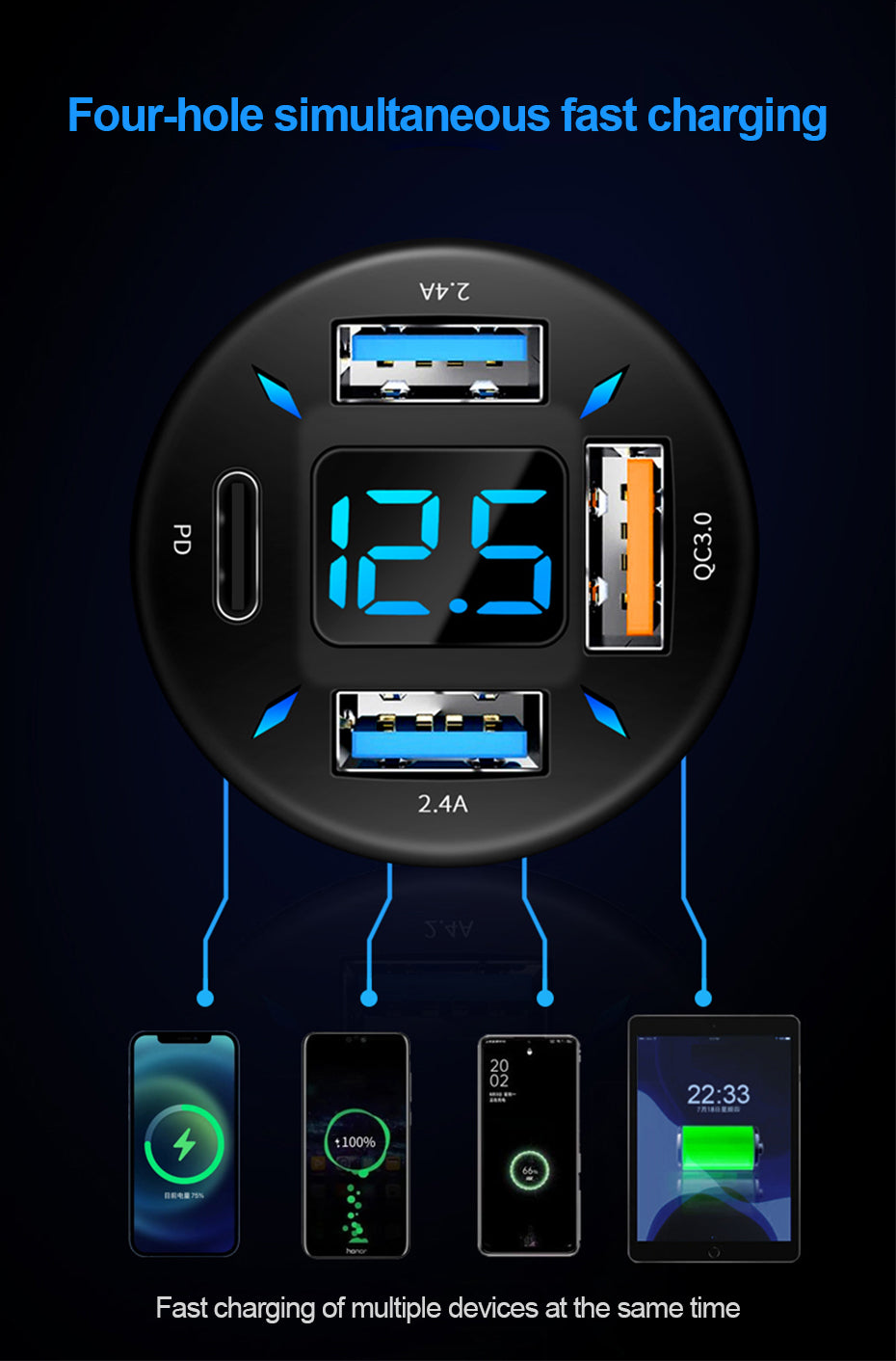 Car Charger Vehicle Multimedia Systems