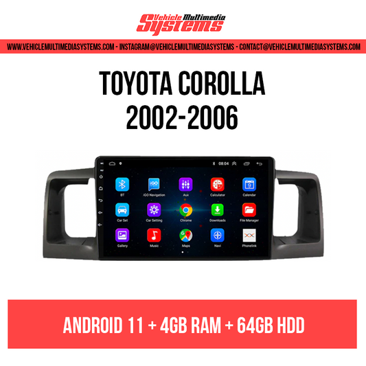 Toyota Corolla | 2002-2006 | Android Screen VMS