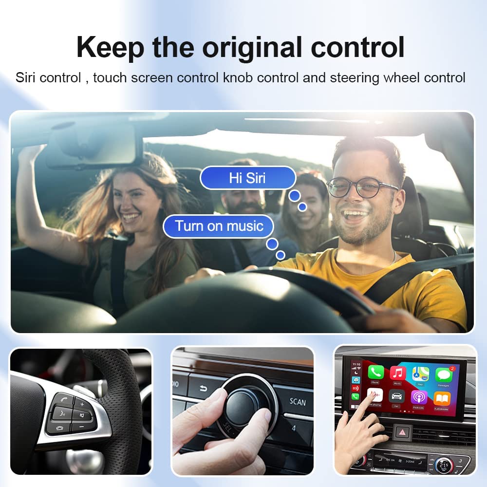 Wireless CarPlay and Android Auto activator dongle for OEM infotainment systems – plug-and-play adapter for cable-free smartphone connection